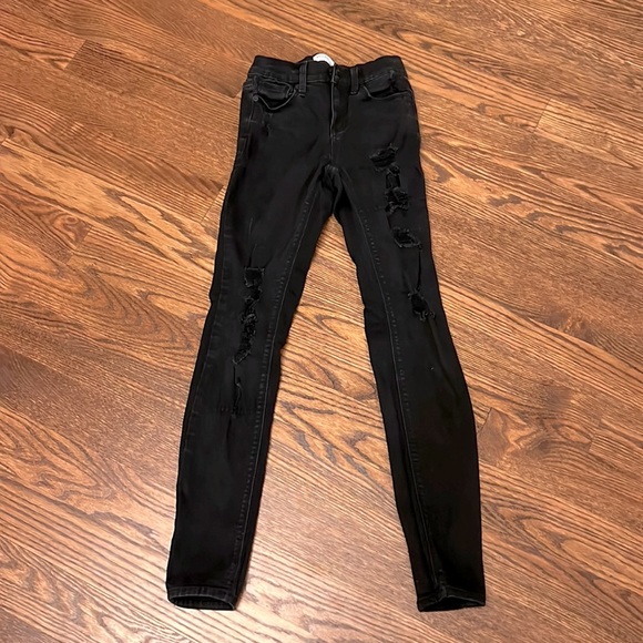Black Ripped Jeans Juniors 